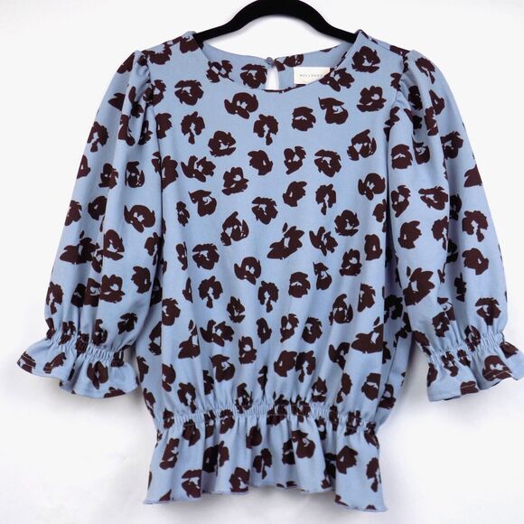 Melloday Top Small Peplum Boho Chic Cottage Office Career Corp (BUNDLE PRICE $6) - Picture 1 of 5